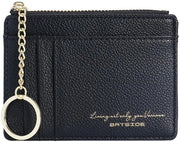 Portafoglio per donna Mini - Portamonete in PU e pelle - Chiusura a cerniera - 8 tasche per carte - Resistente allo scarto - Progettato per il comfort