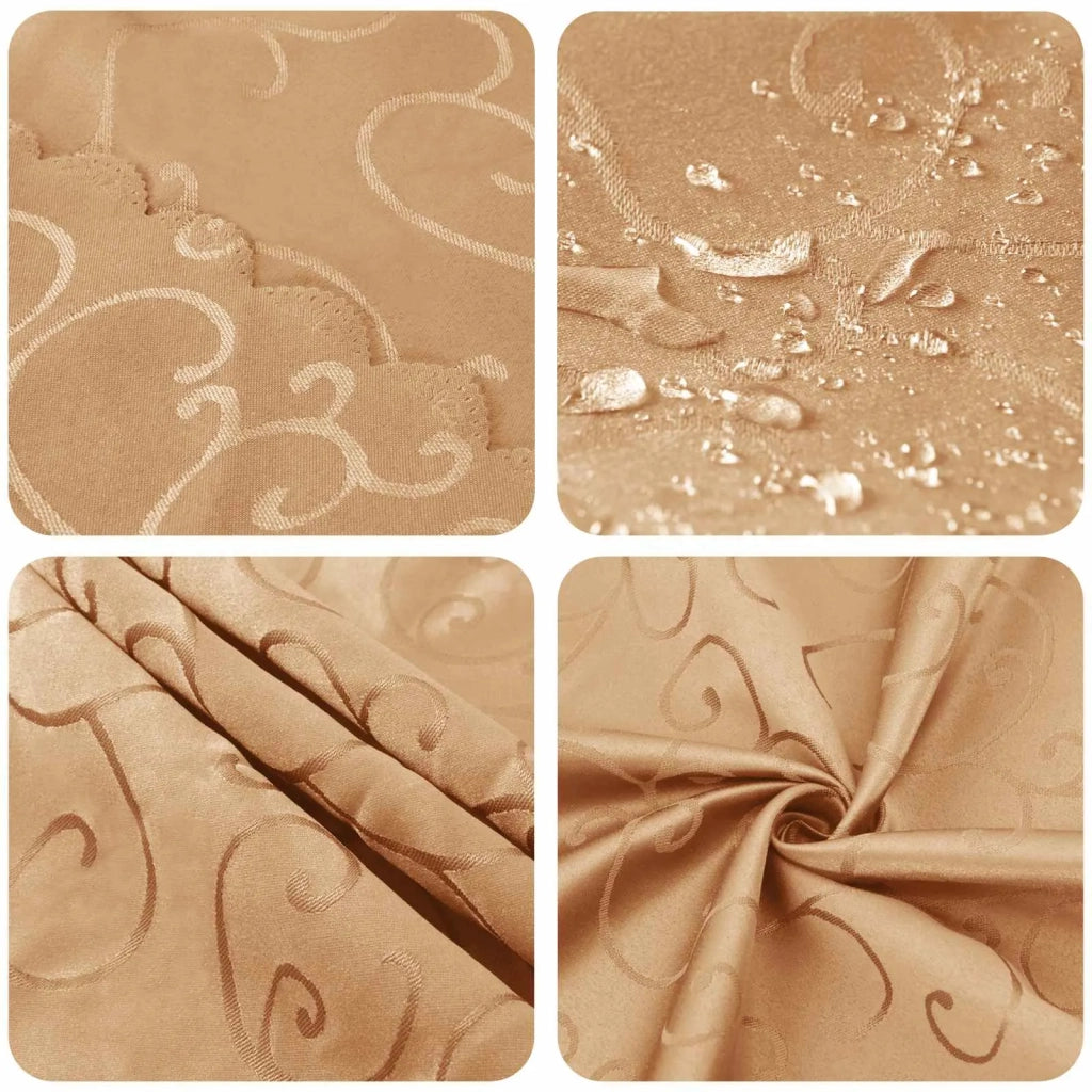 Tovaglia da Tavolo Rettangolare Beige 140 x 220 cm 42040117