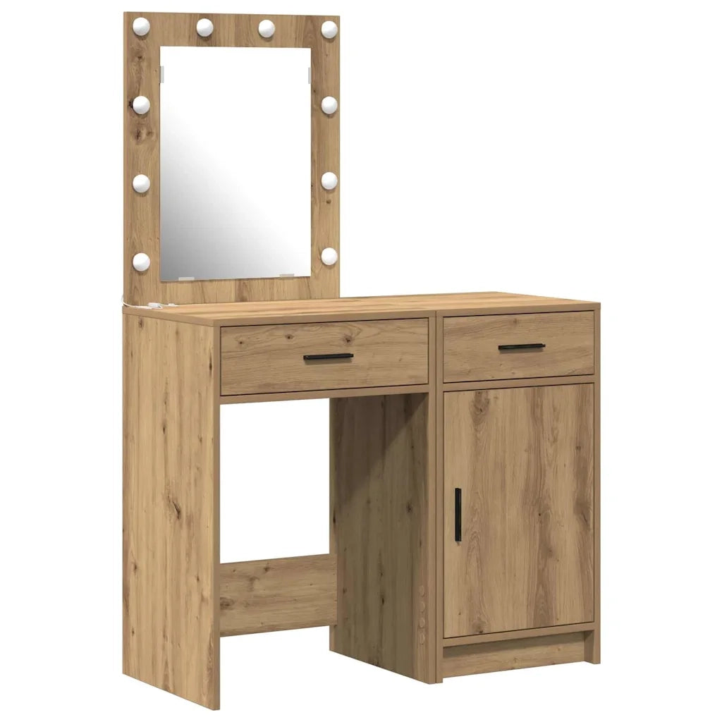 Toeletta | Tavolo da Trucco con cassetto 2 pz Marrone 50 x 41 x 135 cm