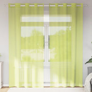 Tende in Voile con Occhielli 2 pz Verde Mela 140x245 cm 4102056