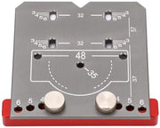 Jig per Scharniere in Alluminio - Guida per Fori a Scharniere - Regolabile - Funzione di Posizionamento 35 mm - Incluso 1 Visore di Foratura
