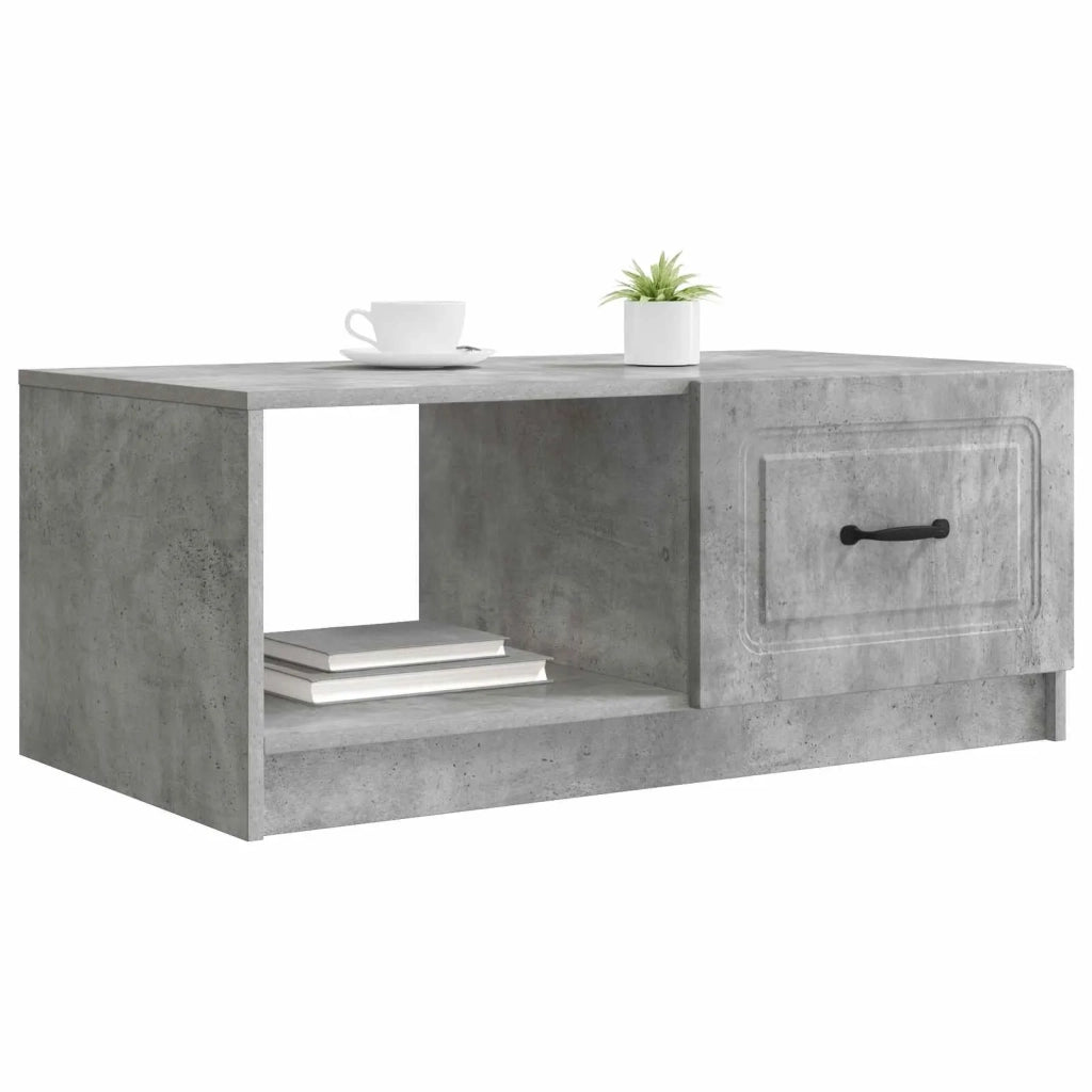 Tavolino da salotto | Tavolino da caff¨¨ | Tavolino da Soggiorno Grigio Cemento 90 x 50 x 37 cm