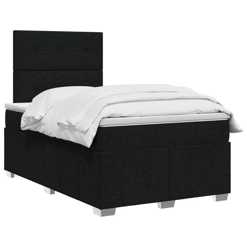 Letto box spring con materasso Nero 120 x 190 cm Tessuto 3454094