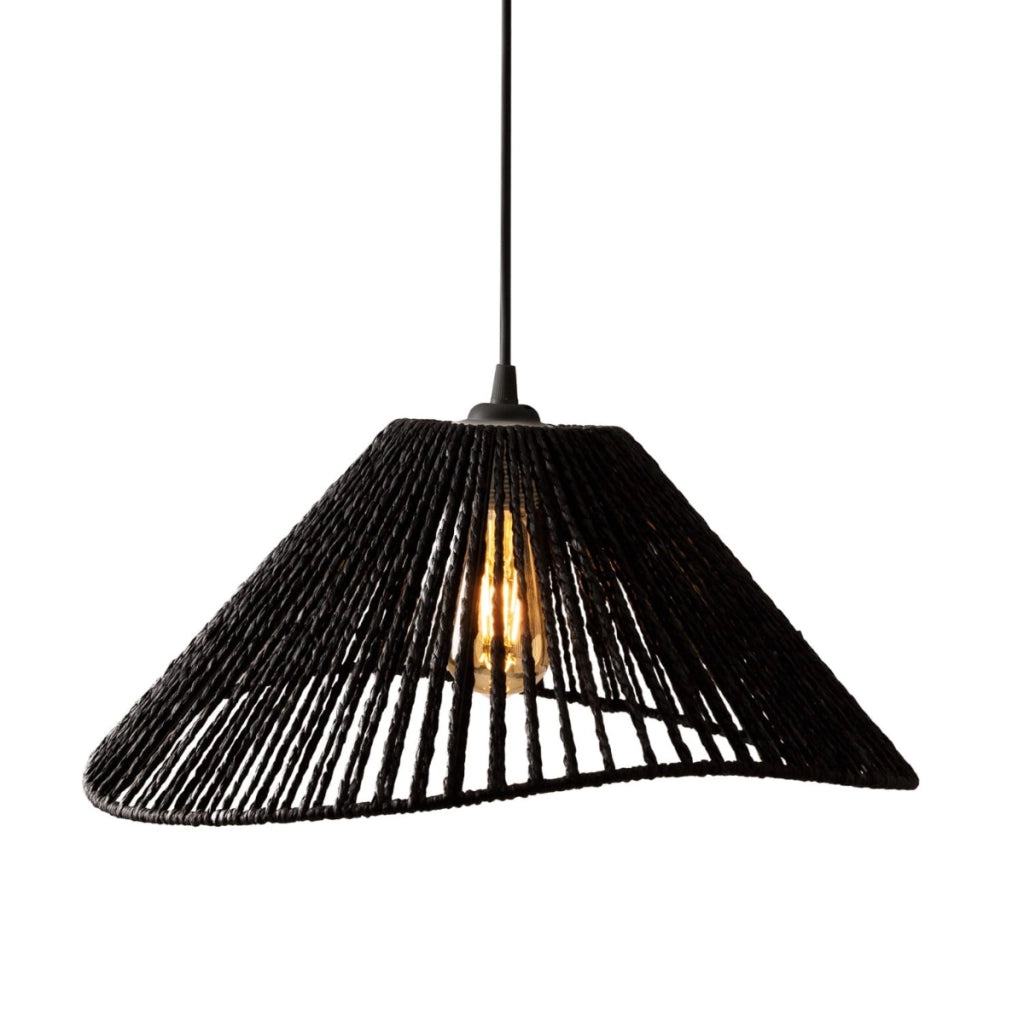 Lampada a sospensione Amalfi Maxlight nera carta E27 Ø45
