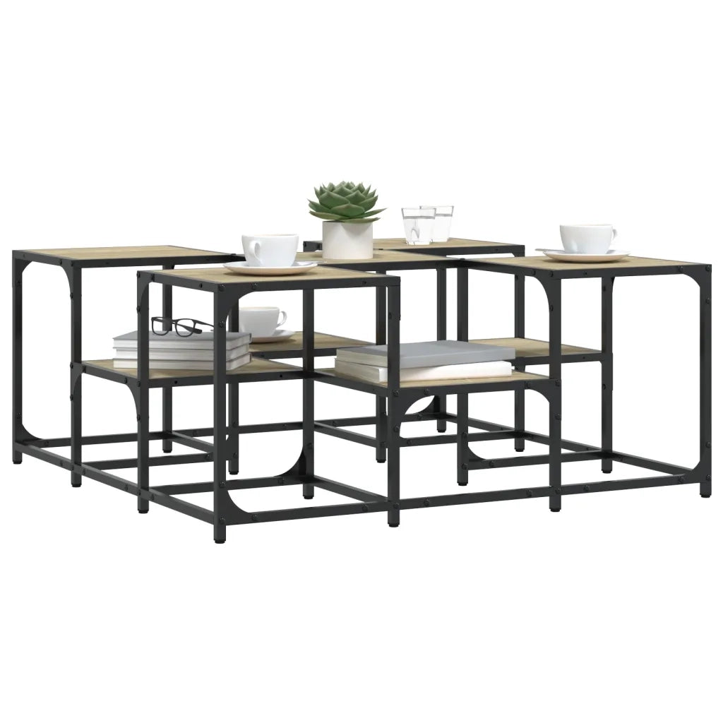 Tavolino da Salotto Rovere Sonoma 91x91x40 cm Legno Multistrato 839074