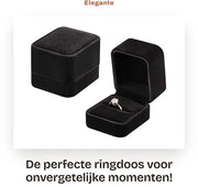Scatola per anelli elegante - Proposta di matrimonio - Confezione - Sostenibile - 50 x 55 x 45 mm - Scatola per anelli