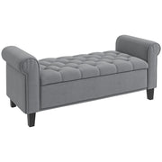 Pouf Imbottito ¨C Minimal ¨C Grigio 126x48.5x57 cm