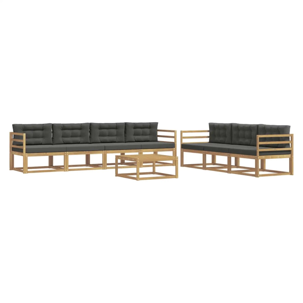 Set di divani da esterno 7 pz Bianco e Antracite 3386151