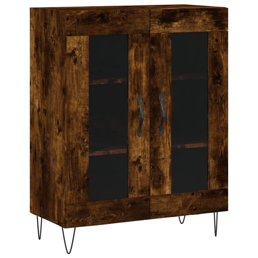 Credenza | Madia | Buffet da pranzo | Armadio da pranzo Rovere Fumo 69,5x34x180 cm in Legno Multistrato