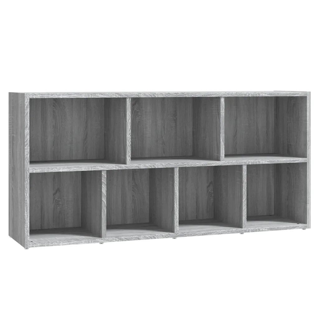 Elegante libreria dal design raffinato con ampio spazio contenitivo 50 x 25 x 106 cm realizzata in legno composito grigio 02_0048160