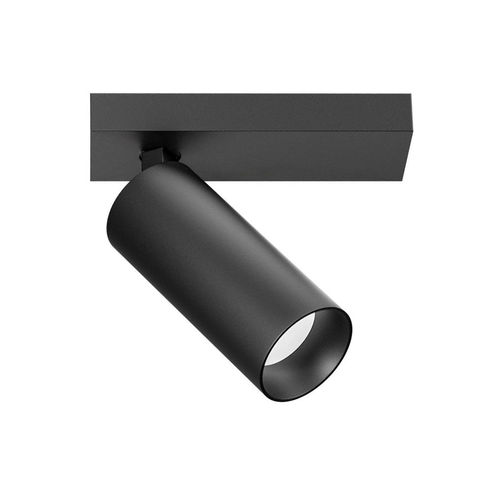 Plafoniera Orientabile GFA 12W LED 3000K Fascio 38° CRI>90 IP20 Alluminio Nero Satinato - Gealuce