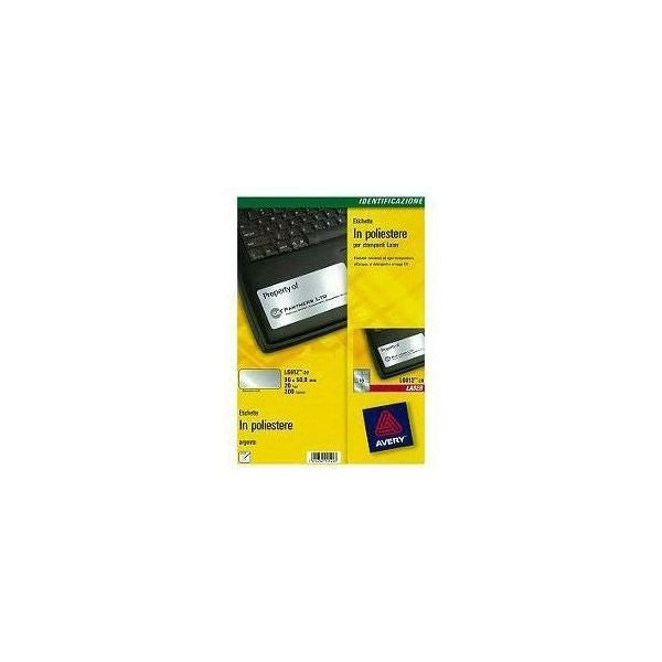 Etichette in poliestere argento 20f - L6012-20