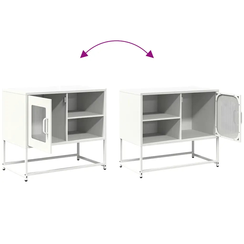 Mobile TV Bianco 68x39x60,5 cm in Acciaio 853391