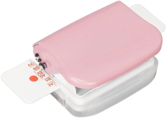 Mini-inbindmachine 6-gaats Cinch-boekbindmachine - Adatto per uso domestico o ufficio - Colore rosso - Piegatura fino a 5 fogli - Adatto per B5 e ...
