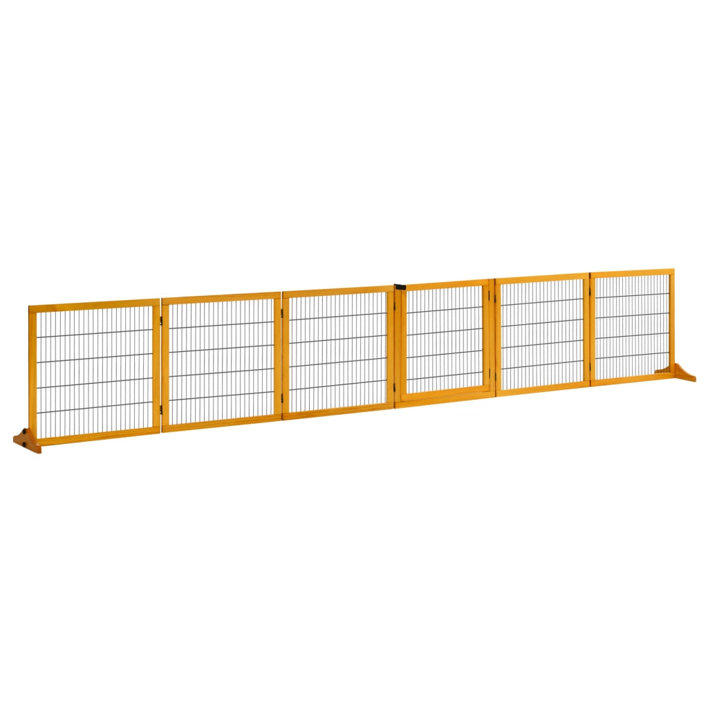 Barriera Sicurezza per Cani Pieghevole 6 Pannelli ¨C Minimal ¨C 432x36x70 Giallo