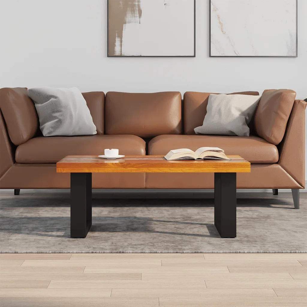 Tavolino da salotto | Tavolino da caff¨¨ | Tavolino da Soggiorno in Legno di Teak e Resina 100x50 cm