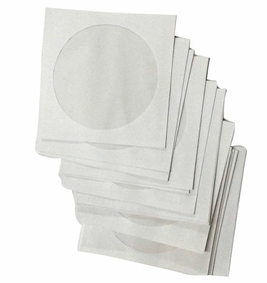 Confezioni di protezione per CD e DVD in carta bianca