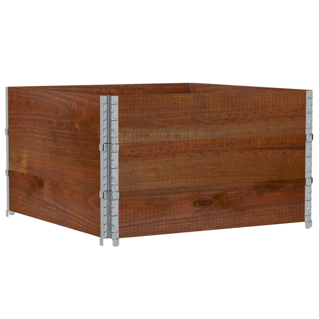 Fioriera da Giardino Marrone 100x100 cm Legno Massello di Pino 3295434