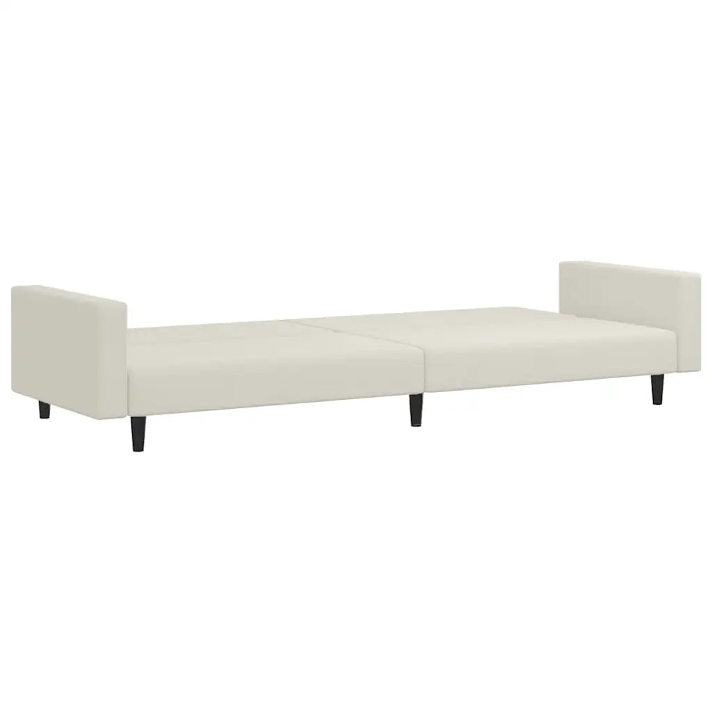 Divano letto | Sof¨¤ letto | Letto singolo a 2 Posti Crema in Velluto