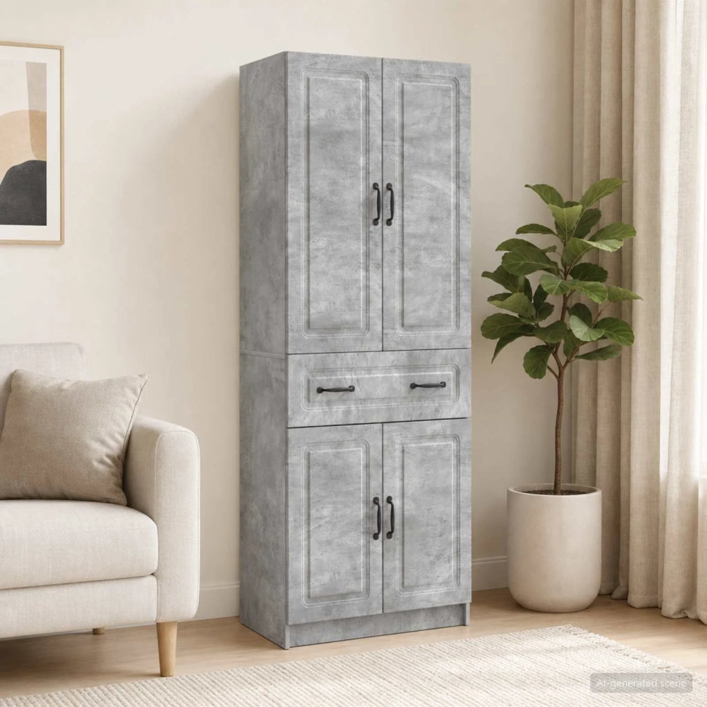 Set di armadi 2 pcs Grigio Cemento Legno ingegnerizzato 3416991