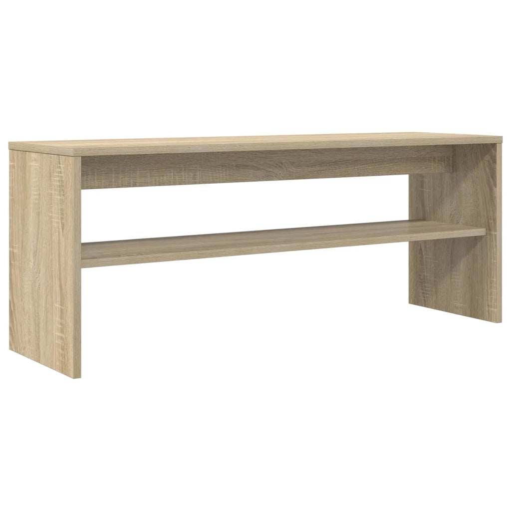 Mobile TV rettangolare moderno con pratici ripiani 100 x 30 x 40 cm in legno di rovere Sonoma 02_0058379