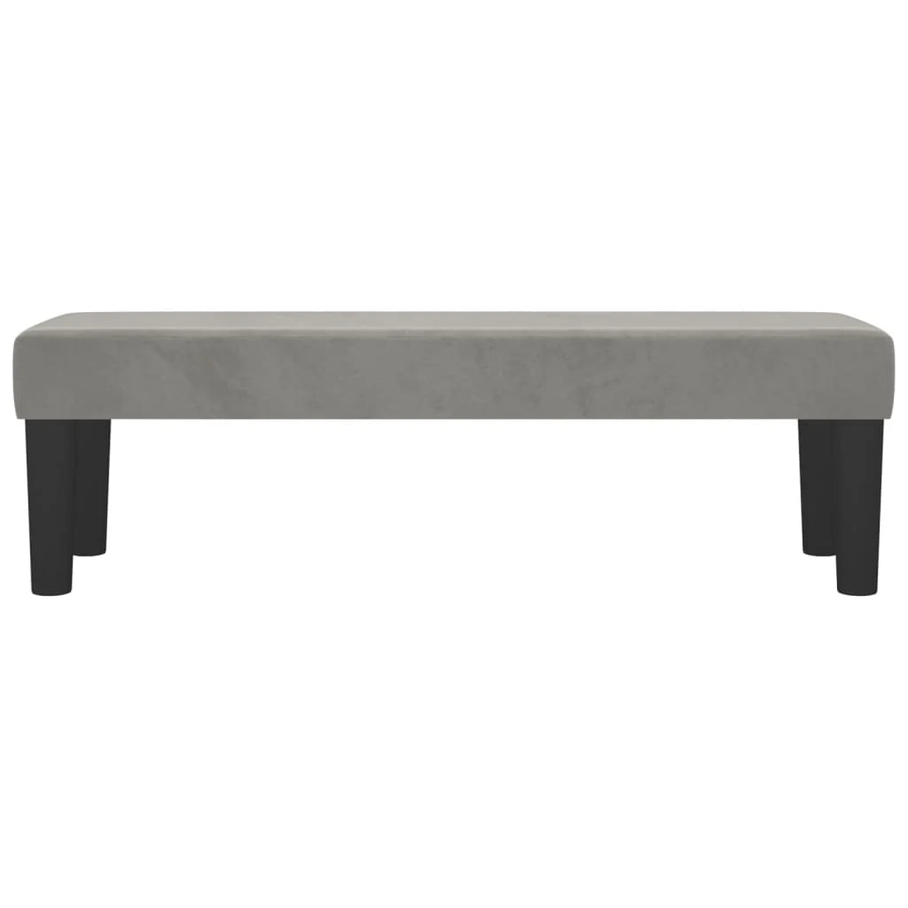 Panca/panca in velluto grigio chiaro 100 x 30 x 30 cm 02_0010548