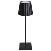 Lampada da tavolo in alluminio nero ferro luce interna esterna stile moderno