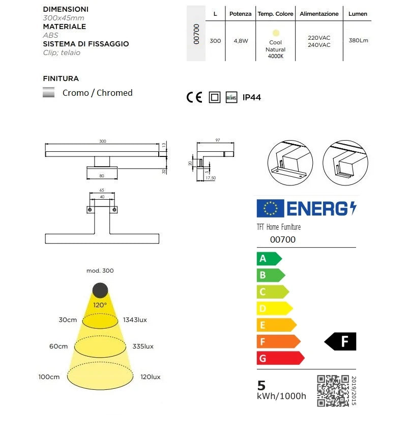 Composizione vasca SX 4 pezzi VENERE bianco opaco