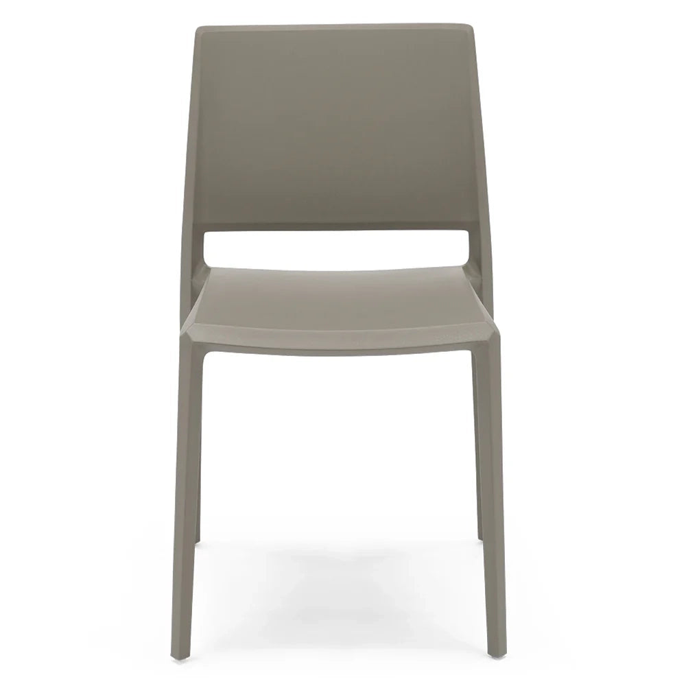 Sedia in polipropilene MEGAN, impilabile, resistente ai raggi UV, design moderno, ideale per sala da pranzo, cucina, sala d’attesa, bar, ristoranti o giardino, colore Bianco