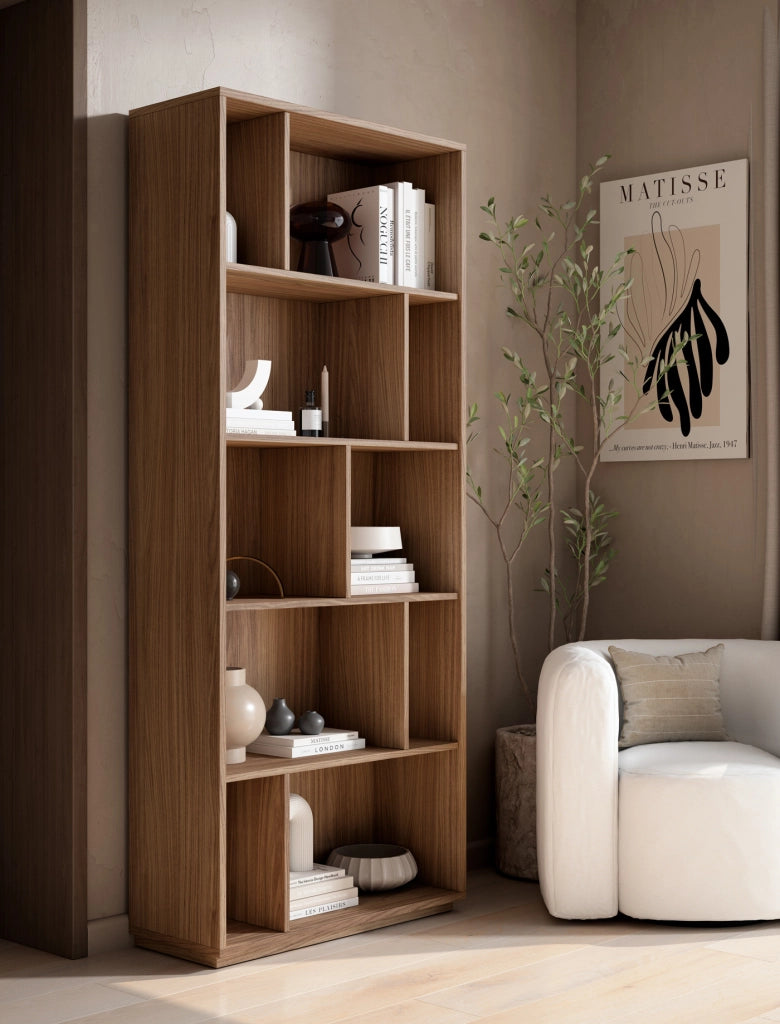 Libreria Herdasa effetto noce 191x80x32