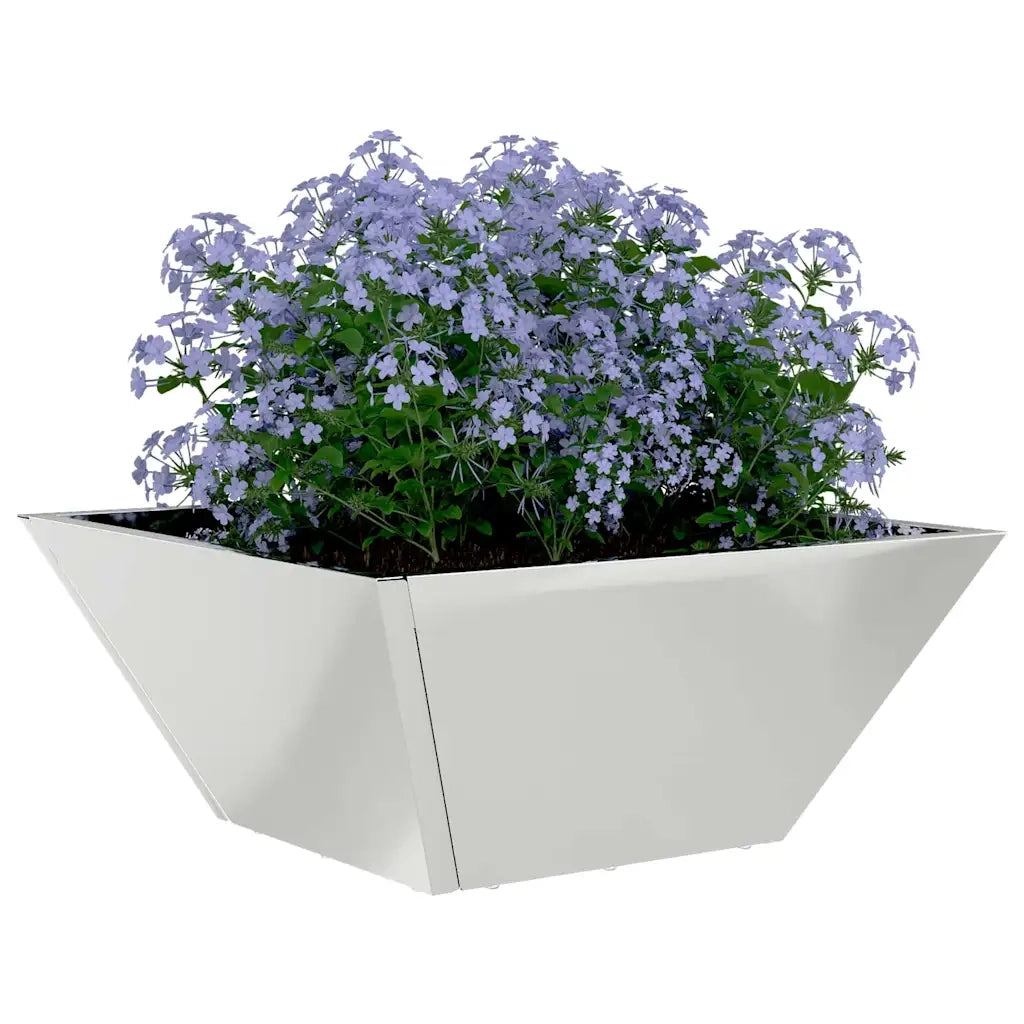 Vaso da giardino 5 pcs Argento 35 x 35 x 15 cm Acciaio zincato 873807