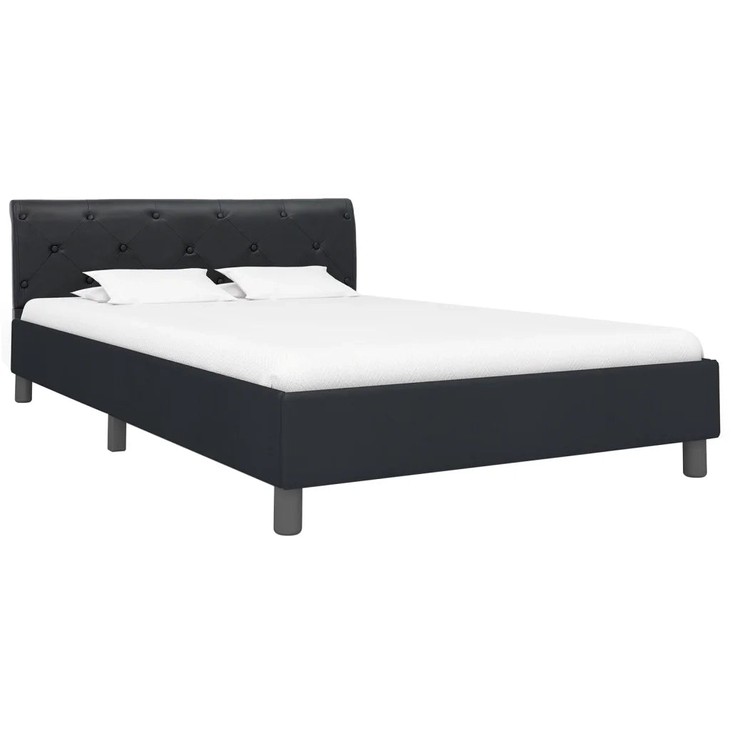 Giroletto-Struttura Letto Nero in Similpelle 140x200 cm 770730