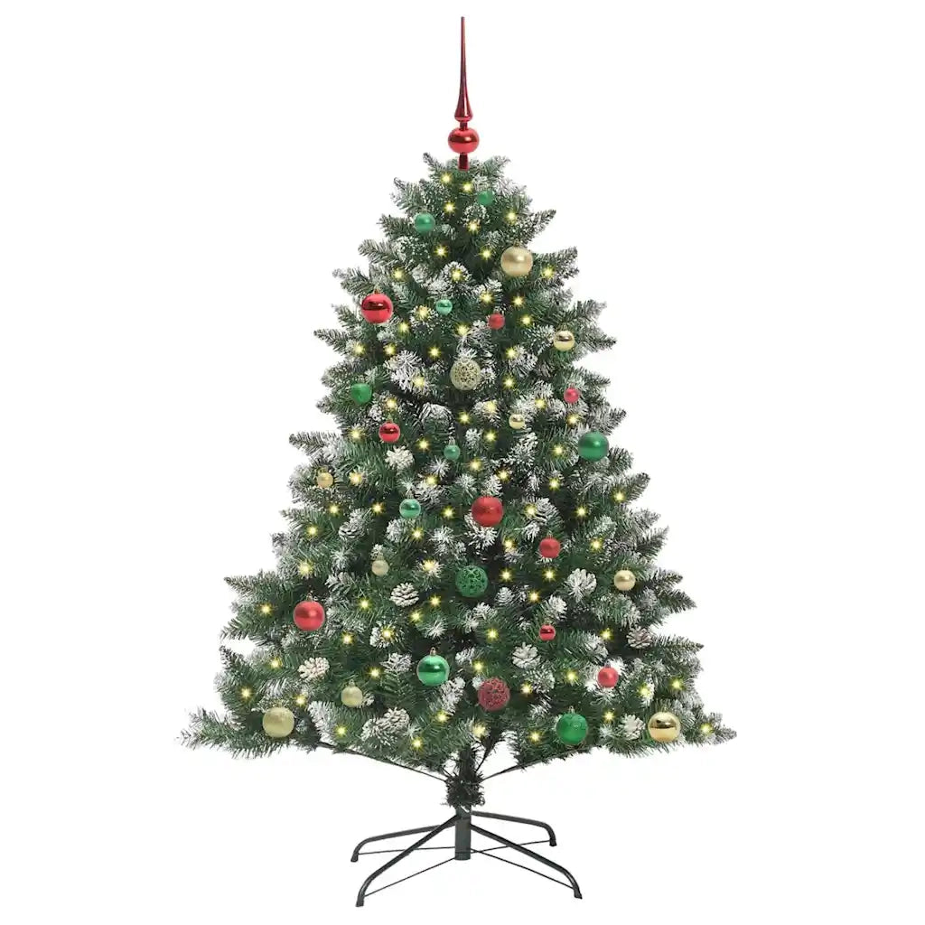 Albero di Natale artificiale con 150 LED Verde 150 cm 3395229