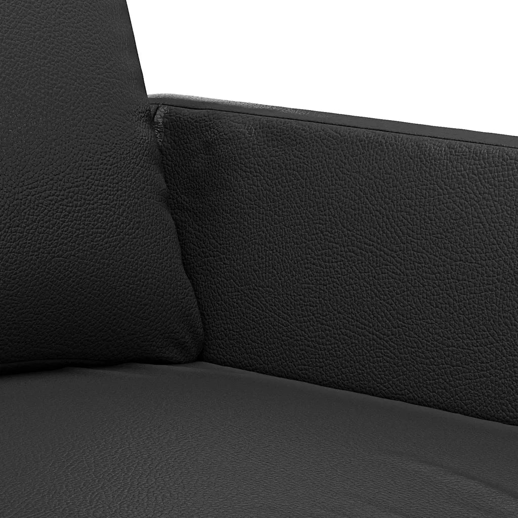 Divano a 2 Posti-Sofa 2 Posti Nero 140 cm in Similpelle 797540