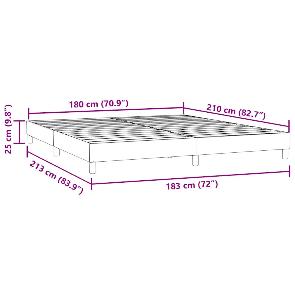 Letto matrimoniale | Letto per adulti | Giroletto a Molle senza Materasso Verde Scuro 180x210cm Velluto