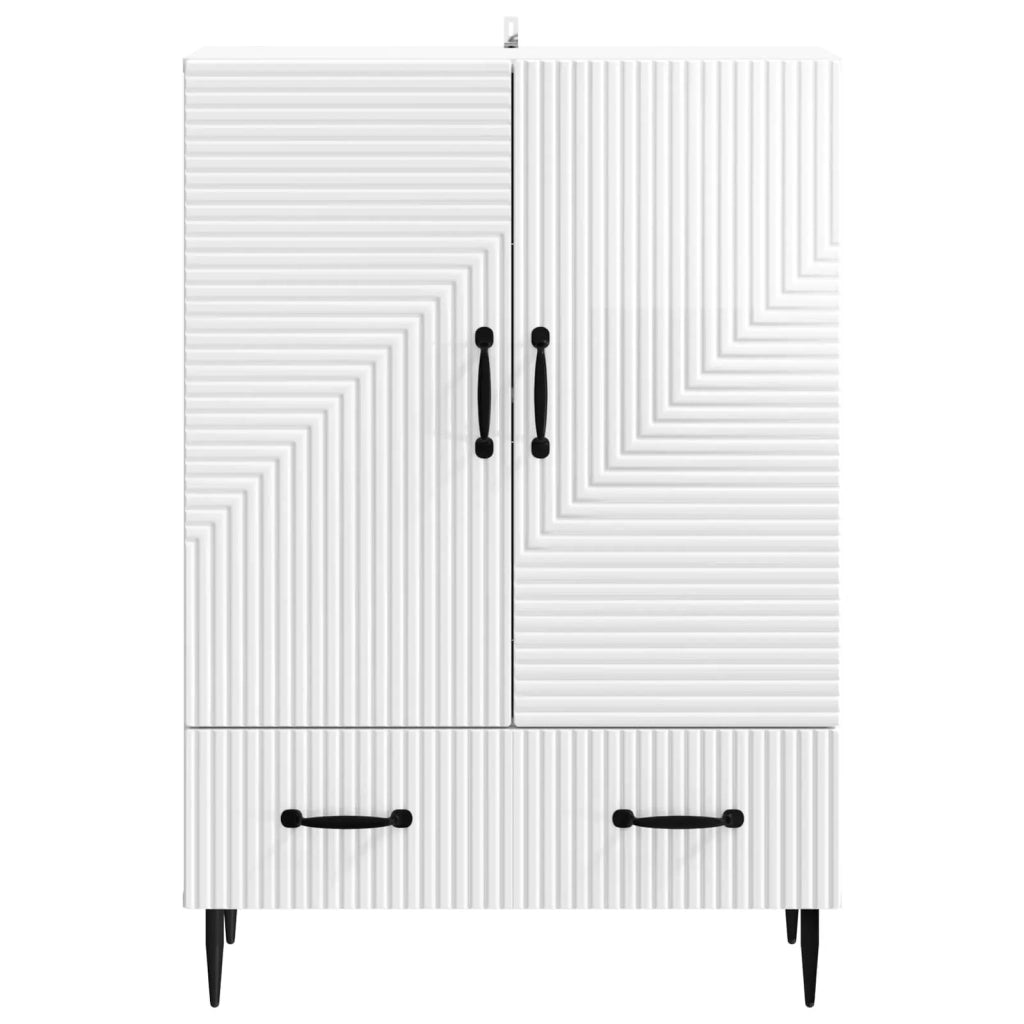 Credenza | Madia | Buffet da pranzo | Armadio da pranzo Bianco Lucido 66 x 34,5 x 95 cm Legno ingegnerizzato