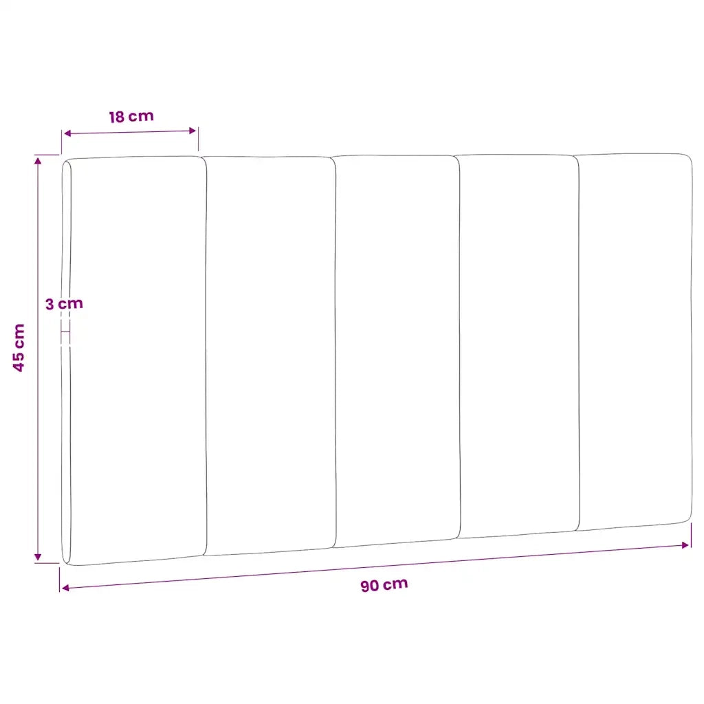 Cuscino Testiera Hanko Rosa 90 cm in Velluto 374654