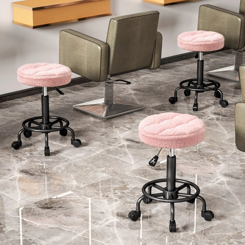 Sgabello con ruote regolabile in altezza, sgabello girevole 50-66 cm, sgabello da lavoro girevole a 360¡ã, sgabello da ufficio, sgabello per ufficio,