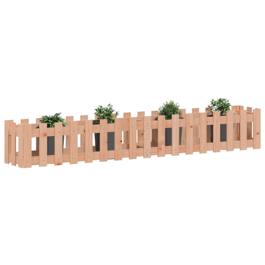 Fioriera | Cassetta per fiori | Vaso da Giardino Recinzione 200x30x30cm in Massello Douglas