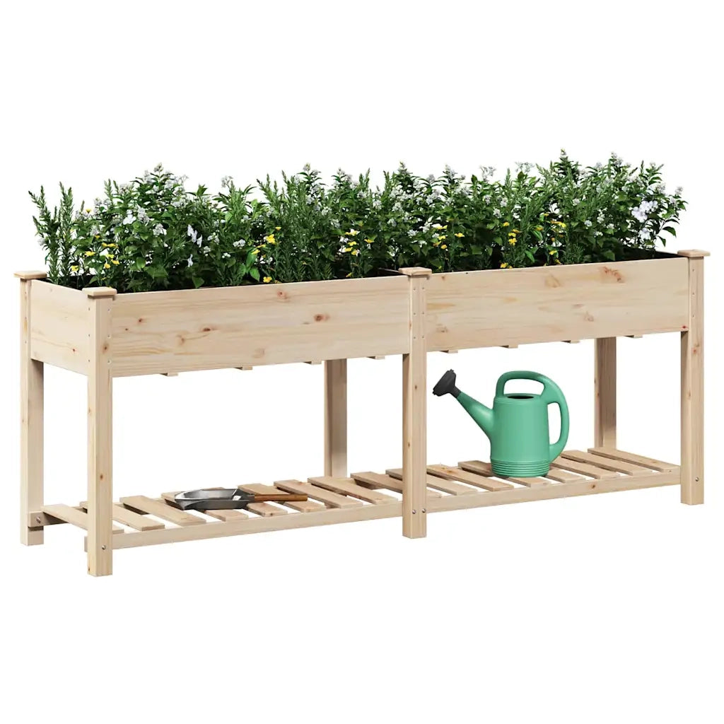 Vaso da giardino con lo scaffale Beige 203 x 53 x 76,5 cm 42006569