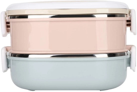 Lunchbox Isolato - Contenitore Portatile di Cibo - Doppia Camada - Acciaio Inox 304 - Igiene - Conservazione del Calore 2 Ore