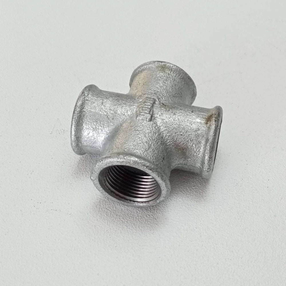 Raccordo ffff 3/4'' croce raccordo a 4 vie di ghisa zincata malleabile
