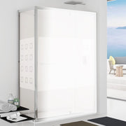 Parete fissa 67-69 cm vetro serigrafato 6 mm h. 1,95 da abbinare ad una porta - new plus