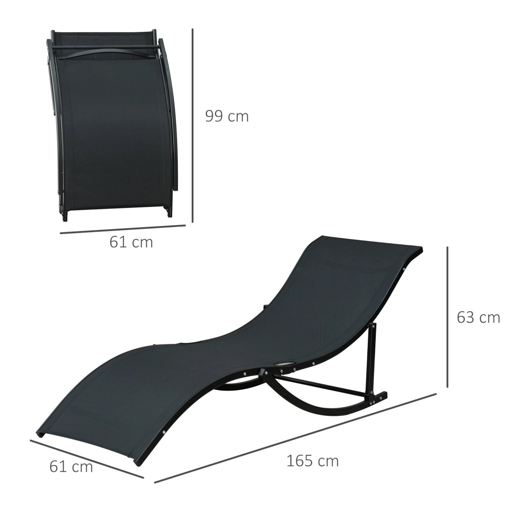Sdraio Pieghevole da Giardino ¨C Xylo ¨C Alluminio e Textilene 61x165x63cm Set 2 Pezzi
