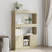 Credenza-Buffet-Armadio da cucina Rovere Sonoma 92x33x140 cm in Legno Multistrato