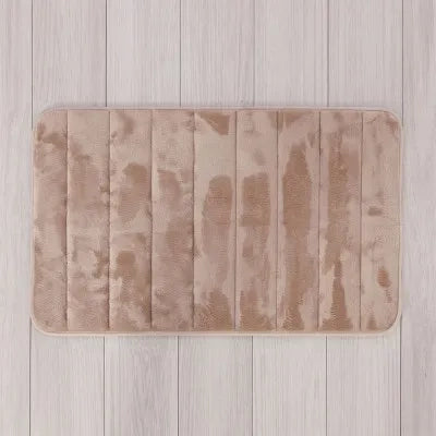 Tappeto bagno 100% poliestere 45x75 tortora antiscivolo  Memo