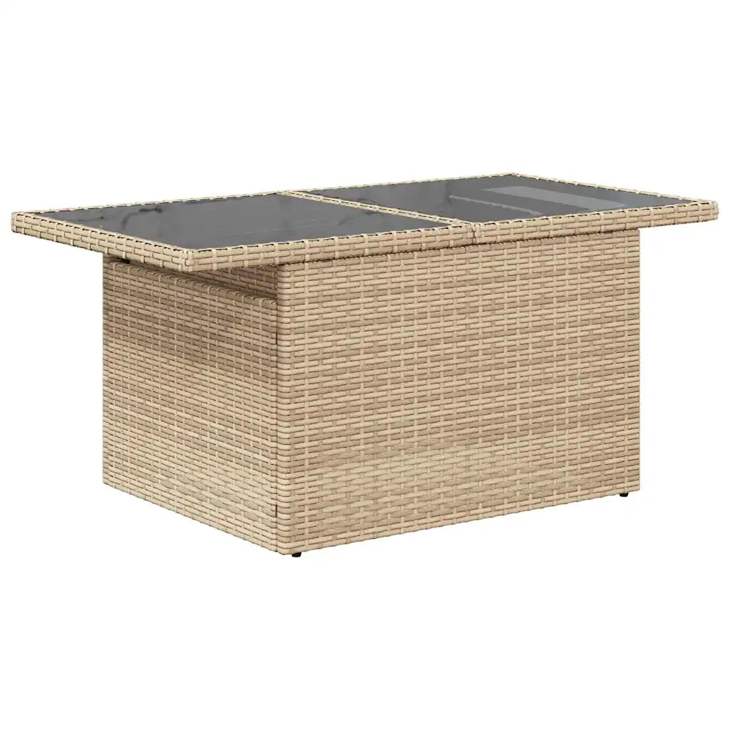 Set Divani da Giardino 7 pz con Cuscini Beige in Polyrattan 3326749