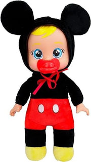 Cry Babies Tiny Cuddles Disney Mickey, Bambola di Peluche ispirata a MIckey Mouse della Disney, che Piange Lacrime Vere,