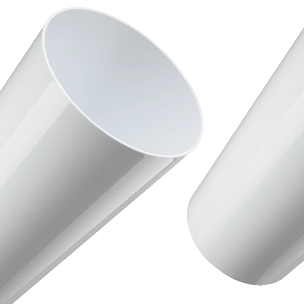 Vaso da fiori KADAX 26 cm con coperchio e inserto, in plastica bianca.
