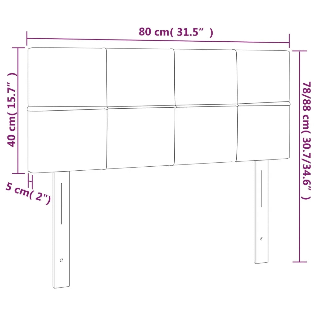 Testiera Tortora 80x5x78/88 cm in Tessuto 346008